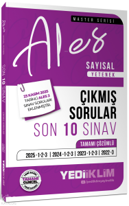 Yediiklim  Yayınları 2026 ALES Sayısal Yetenek Tamamı Çözümlü Son 10 Sınav Çıkmış Sorular  - 23 Kasım 2025 Ales-3 Ekli