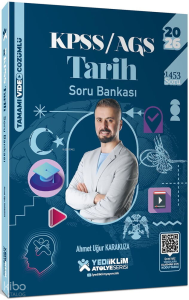 Yediiklim Yayınları 2026 KPSS AGS Atölye Serisi Genel Kültür Tarih Tamamı Video Çözümlü Soru Bankası
