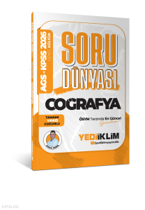 Yediiklim Yayınları 2026 KPSS AGS Genel Kültür Coğrafya Tamamı Video Çözümlü Soru Dünyası