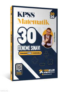 Yediiklim Yayınları 2026 KPSS Atölye Serisi Matematik 30 Deneme Sınavı Tamamı Video Çözümlü