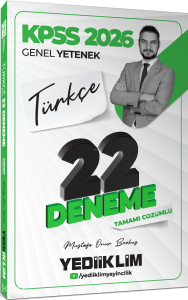 Yediiklim Yayınları 2026 KPSS Genel Yetenek Türkçe Tamamı Çözümlü 22 Deneme Sınavı