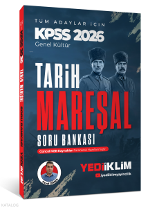 Yediiklim Yayınları 2026 KPSS Mareşal Genel Kültür Tarih Tüm Adaylar İçin Soru Bankası