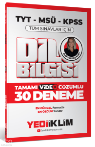 Yediiklim Yayınları 2026 KPSS MSÜ TYT Dil Bilgisi Tamamı Video Çözümlü Tüm Sınavlar için 30 Deneme
