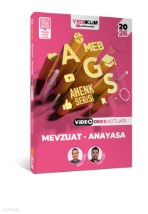 Yediiklim Yayınları 2026 Meb Ags Ahenk Serisi Mevzuat - Anayasa Video Ders Notları