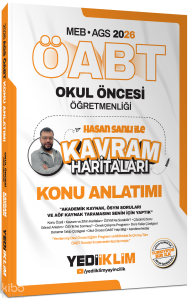 Yediiklim Yayınları 2026 MEB AGS ÖABT Okul Öncesi Öğretmenliği Hasan SANLI İle Kavram Haritaları Konu Anlatımı