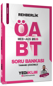 Yediiklim Yayınları 2026 MEB AGS ÖABT Rehberlik Tamamı Çözümlü Soru Bankası