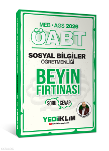 Yediiklim Yayınları 2026 MEB AGS ÖABT Sosyal Bilgiler Öğretmenliği Beyin Fırtınası Soru Cevap