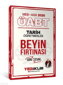 Yediiklim Yayınları 2026 MEB AGS ÖABT Tarih Öğretmenliği Beyin Fırtınası Soru Cevap