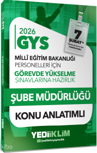 Yediiklim Yayınları 2026 MEB GYS Şube Müdürlüğü Konu Anlatımı