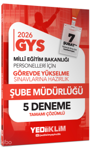 Yediiklim Yayınları 2026 MEB GYS Şube Müdürlüğü Tamamı Çözümlü 5 Deneme