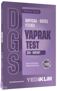 Yediiklim Yayınları 2027 DGS Sayısal - Sözel Yetenek Çek Kopart Yaprak Test