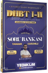 Yediiklim Yayınları Diyanet İşleri Başkanlığı DHBT I-II Ortaöğretim - Ön Lisans - Lisans Tamamı Çözümlü Soru Bankası