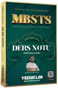 Yediiklim Yayınları Diyanet İşleri Başkanlığı  MBSTS Ders Notu