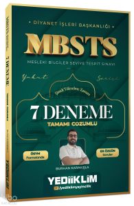 Yediiklim Yayınları Diyanet İşleri Başkanlığı MBSTS Tamamı Çözümlü 7 Deneme