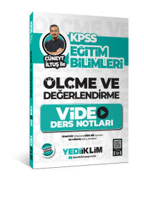 Yediiklim Yayınları KPSS Eğitim Bilimleri Ölçme ve Değerlendirme Cüneyt İltuş İle Video Ders Notları