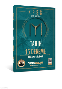 Yediiklim Yayınları KPSS Genel Kültür Tarih 15 Deneme Tamamı Çözümlü