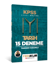Yediiklim Yayınları KPSS Genel Kültür Tarih Tamamı Çözümlü 15 Deneme