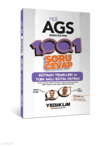 Yediiklim Yayınları MEB AGS Eğitimin Temelleri ve Türk Milli Eğitim Sistemi 1001 Soru Cevap