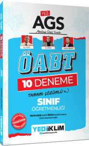 Yediiklim Yayınları MEB AGS ÖABT Sınıf Öğretmenliği Tamamı Çözümlü 10 Deneme Sınavı