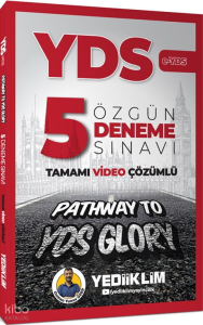 Yediiklim Yayınları YED E - YDS Tamamı Video Çözümlü Özgün 5 Deneme Sınavı