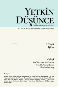 Yetkin Düşünce Dergisi  31. Sayı 8. Yıl (Temmuz - Ağustos - Eylül 2025);Eğitim