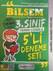 Zekiçocuk Eğitici Kitaplar 3. Sınıf Bilsem 5'li Deneme Seti