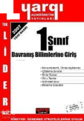 1. Sınıf Davranış Bilimlerine Giriş