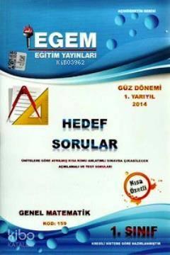 1. Sınıf Genel Matematik Hedef Sorular (Kod 159) Güz Dönemi