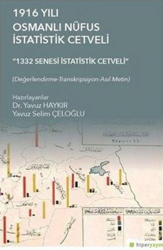 1916 Yılı Osmanlı Nüfus İstatistik Cetveli 1332 Senesi İstatistik Cetveli