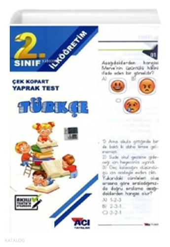 2.Sınıf Açı Türkçe Çek Kopart Yaprak Test