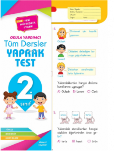2 Sınıf Tüm Dersler Yaprak Test