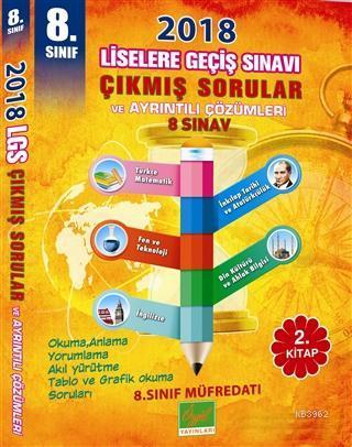 2018 8. Sınıf Liselere Geçiş Sınavı Çıkmış Sorular ve Ayrıntılı Çözümleri 2. Kitap