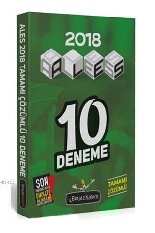 2018 ALES Tamamı Çözümlü 10 Deneme