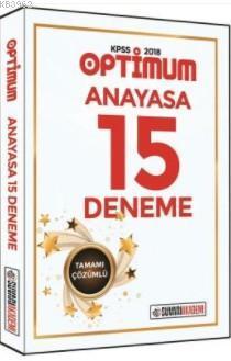 2018 KPSS Optimum Anayasa Tamamı Çözümlü 15 Deneme