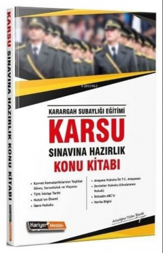 2019 Karsu Karargah Subaylığı Sınavına Hazırlık Konu Kitabı