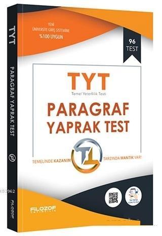 2019 TYT Paragraf Yaprak Test; 96 Test