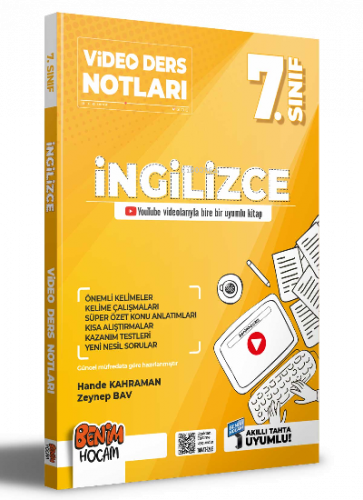 2022 7.Sınıf İngilizce Video Ders Notları (Konu Anlatımı)