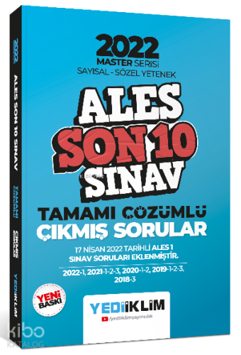 2022 Ales Master Serisi Sayısal Sözel Yetenek Son 10 Sınav Tamamı Çözü