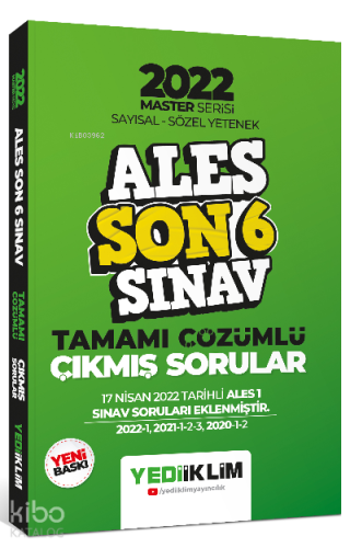 2022 Ales Master Serisi Sayısal Sözel Yetenek Son 6 Sınav Tamamı Çözüm