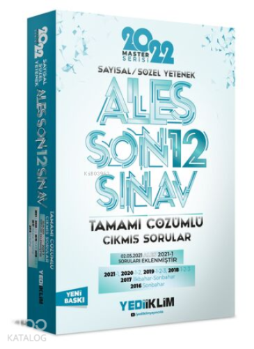 2022 Ales Sayısal-Sözel Yetenek Tamamı Çözümlü Son 12 Sınav Çıkmış Sor