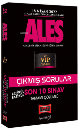 2022 ALES Son 10 Sınav Tamamı Çözümlü Fasikül Fasikül Çıkmış Sorular