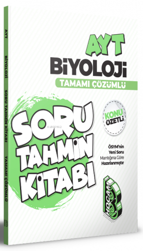 2022 AYT Biyoloji Konu Özetli ve Tamamı Çözümlü Soru Tahmin Kitabı
