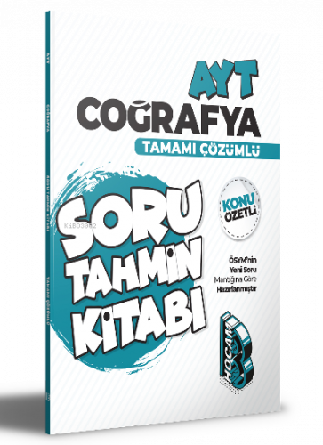 2022 AYT Coğrafya Konu Özetli ve Tamamı Çözümlü Soru Tahmin Kitabı