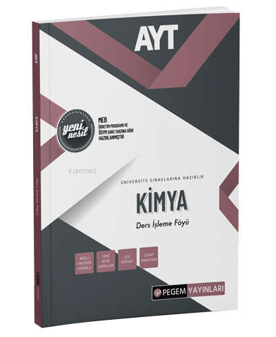 2022 AYT Kimya Ders İşleme Föyü