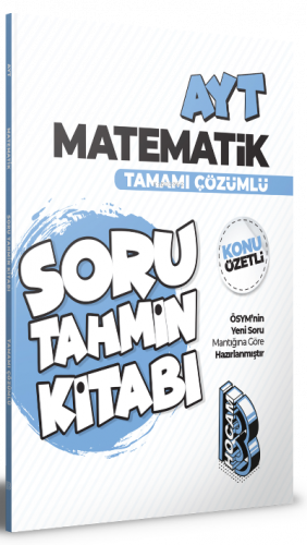 2022 AYT Matematik Konu Özetli ve Tamamı Çözümlü Soru Tahmin Kitabı