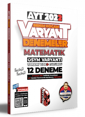 2022 AYT Matematik Tamamı Video Çözümlü 12 Deneme Sınavı