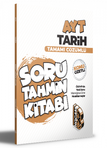 2022 AYT Tarih Konu Özetli ve Tamamı Çözümlü Soru Tahmin Kitabı