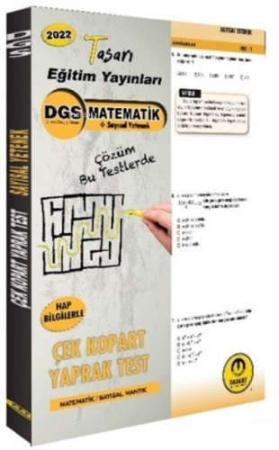 2022 DGS Matematik çek Kopar Yaprak Test