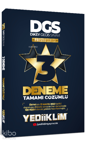 2022 DGS Prestij Serisi Tamamı Çözümlü 3 Yıldız Deneme