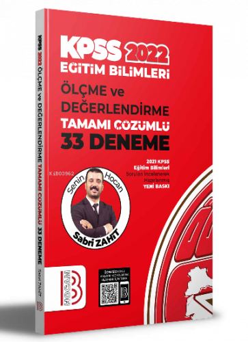 2022 Eğitim Bilimleri Ölçme ve Değerlendirme Tamamı Çözümlü 33 Deneme